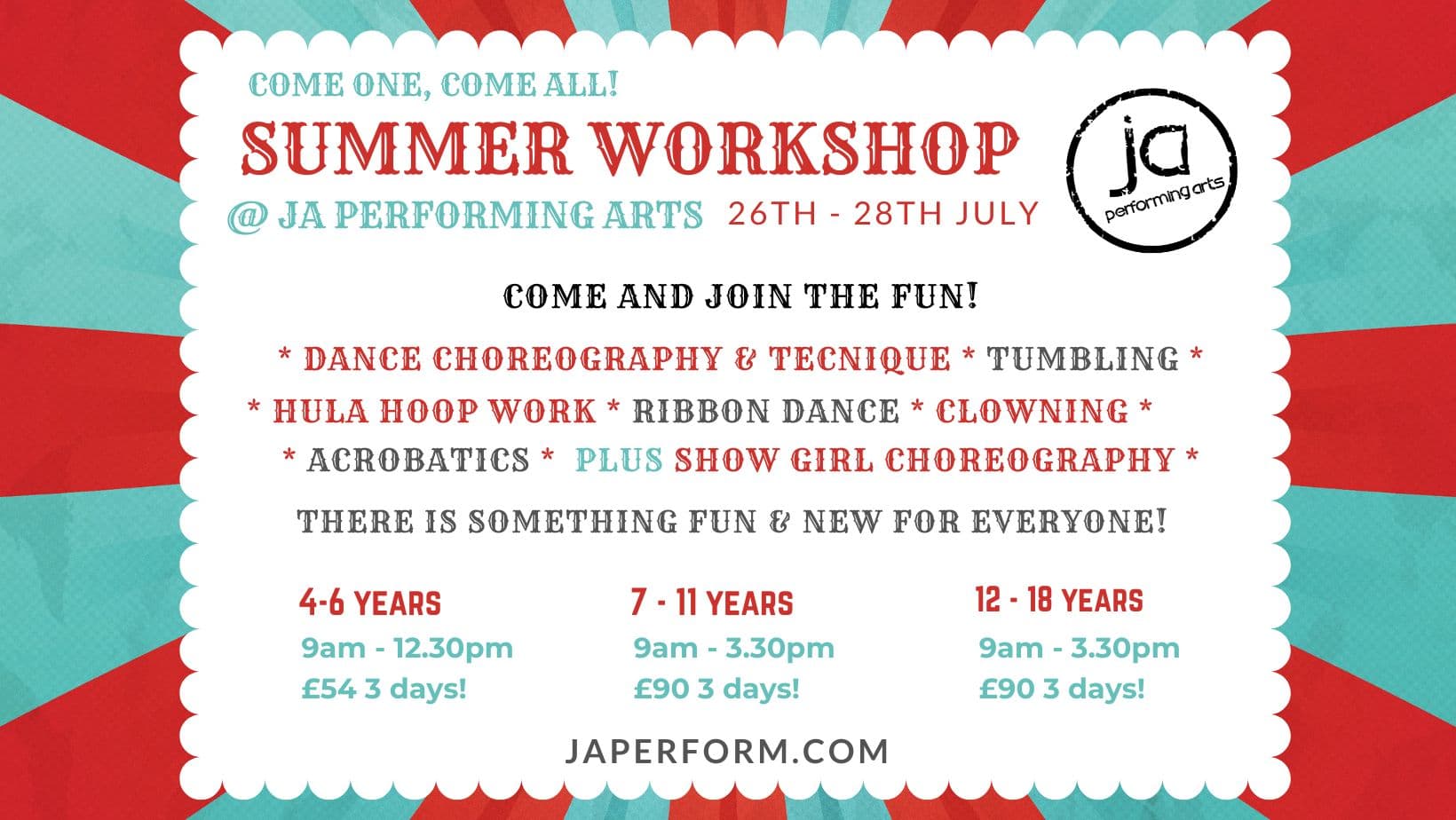 Summer Circus Workshop!